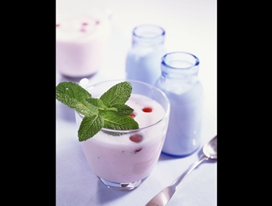 Jogurtový koktejl s cranberries